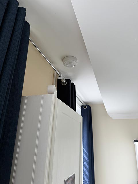 CO Carbon Monoxide Detector Fitteed in a Rental Flat in Bournemouth - Merrivale Electrical Ltd