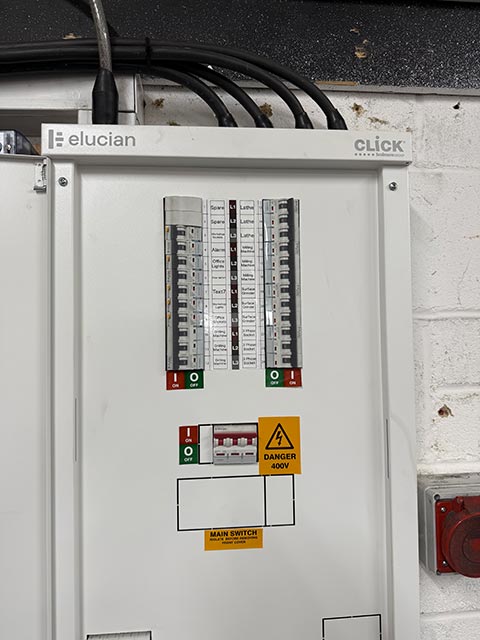 Industrial Job - New Lucian TPN Distribution Board Fitted at Brett Sims Motorsport in New Milton - Merrivale Electrical Ltd