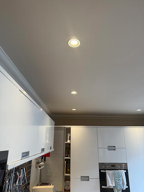 Installation of Halo LED Lights in Kitchen to a Property in Southbourne, Bournemouth - Merrivale Electrical Ltd