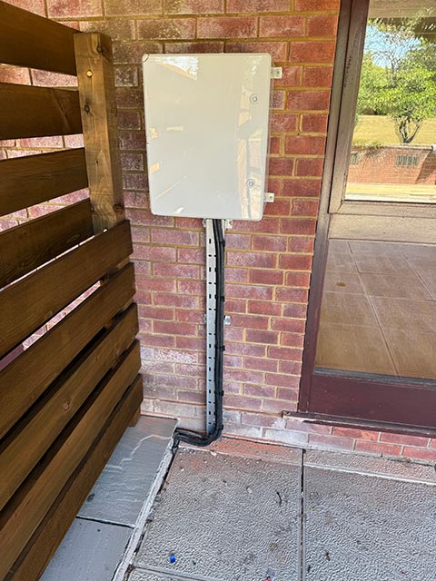 Installation of Power and Lighting to External Sauna at Springfield Country Hotel Leisure Club and Spa in Wareham Dorset by Merrivale Electrical Ltd - Power at Club Building Photo