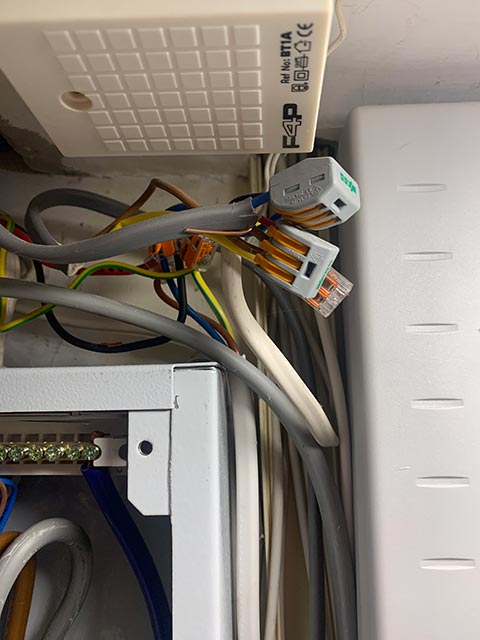 Unsafe Single Phase Distribution Board in Large Cottage in Tiptoe Sway Hampshire - Close Up Photo - Merrivale Electrical Ltd